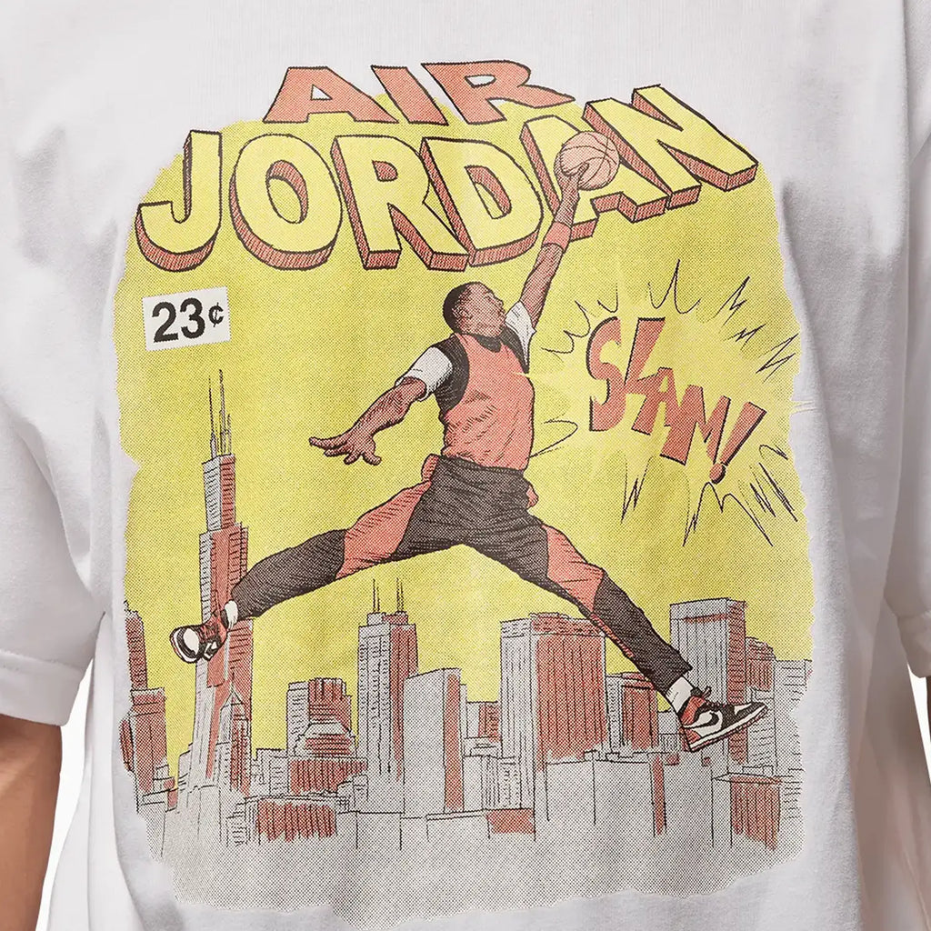 Camiseta de cuello redondo con estampado de cómic para hombre