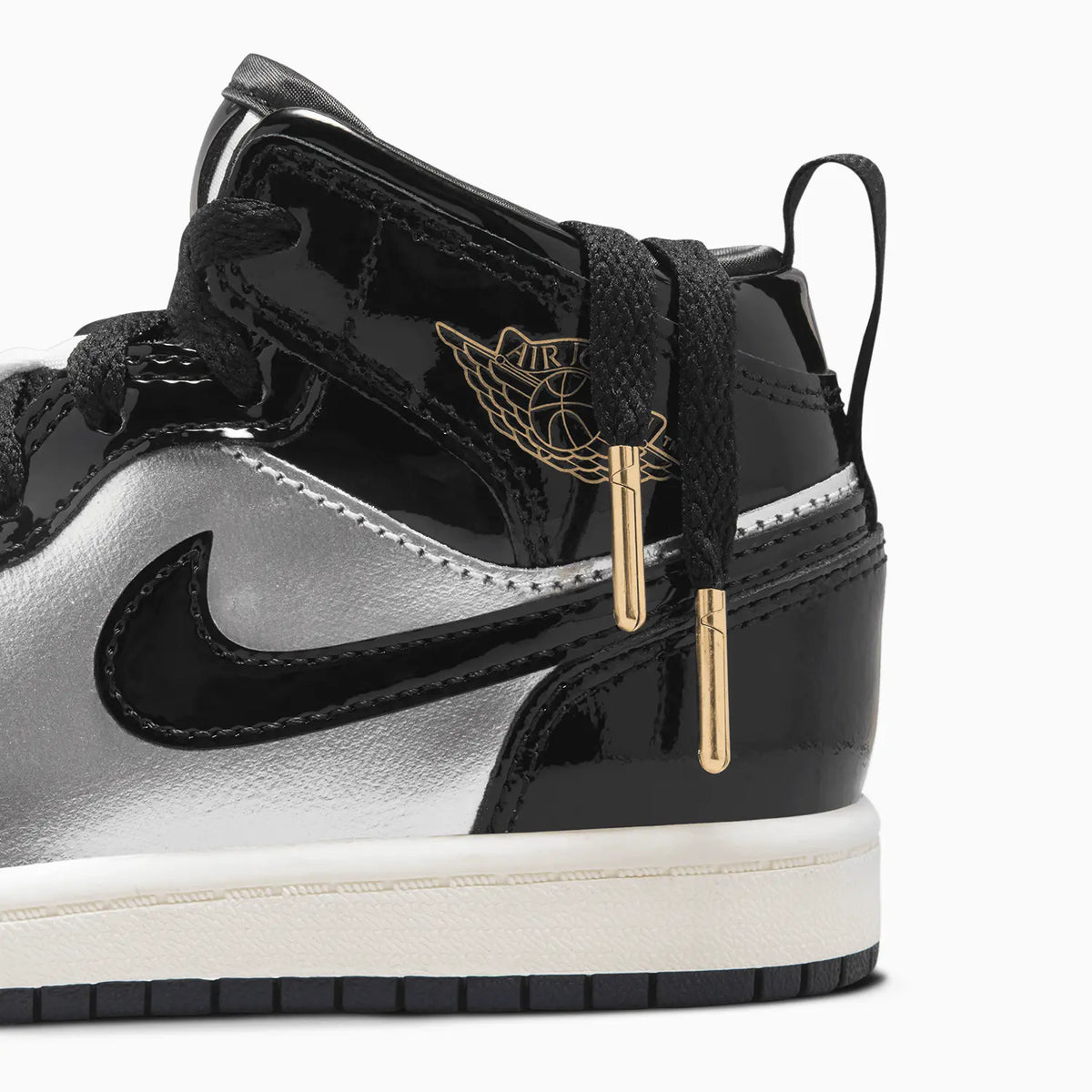 Jordan Enfant 1 Mid SE 'Black Metallic Silver' pour Jeune Enfant