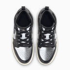 Jordan Enfant 1 Mid SE 'Black Metallic Silver' pour Jeune Enfant