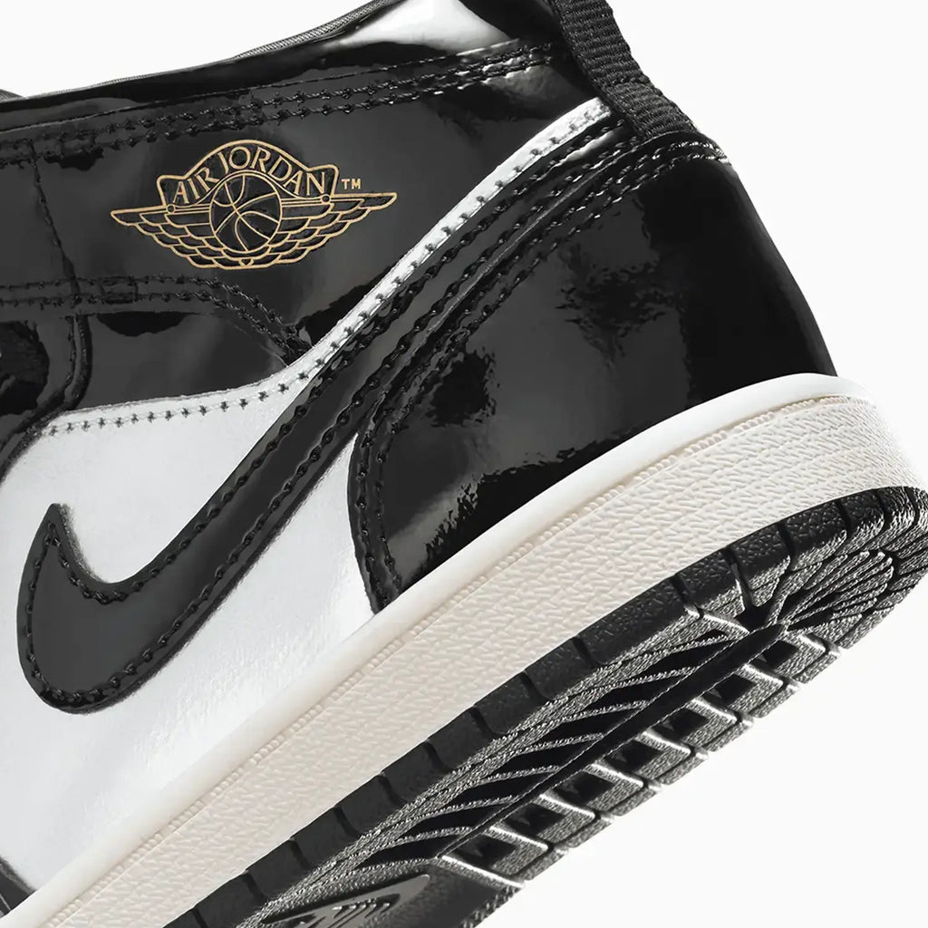 Jordan Enfant 1 Mid SE 'Black Metallic Silver' pour Jeune Enfant
