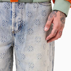 Men's Embossed Logo Denim Pant