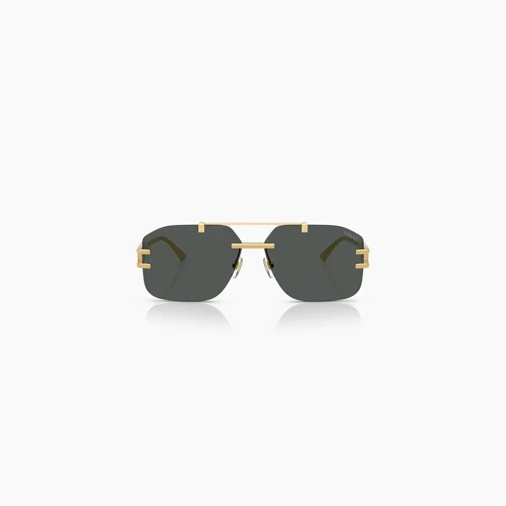 Lunettes de soleil pour homme Varsace dorées gris foncé