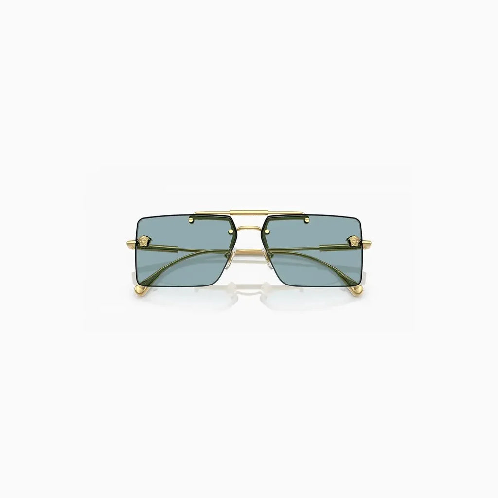Lunettes de soleil Versace homme dorées et bleues
