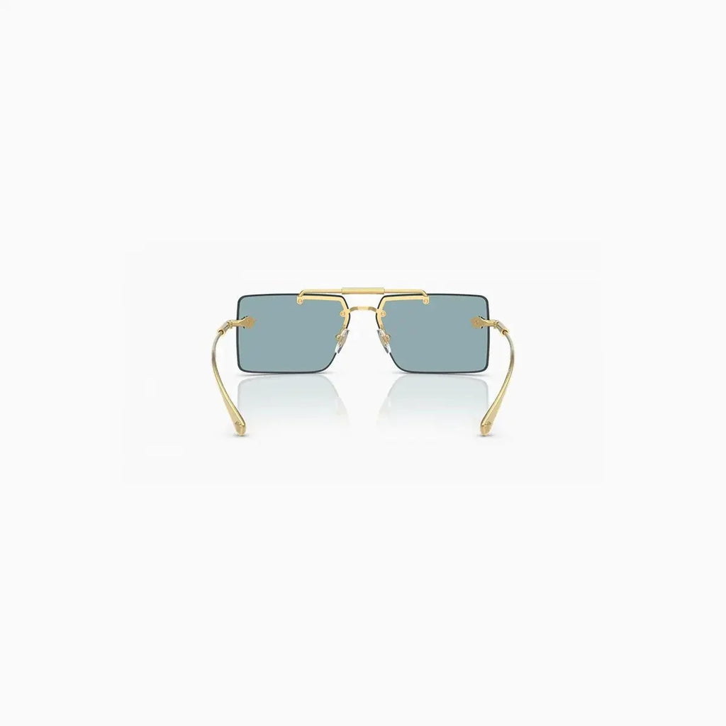 Lunettes de soleil Versace homme dorées et bleues