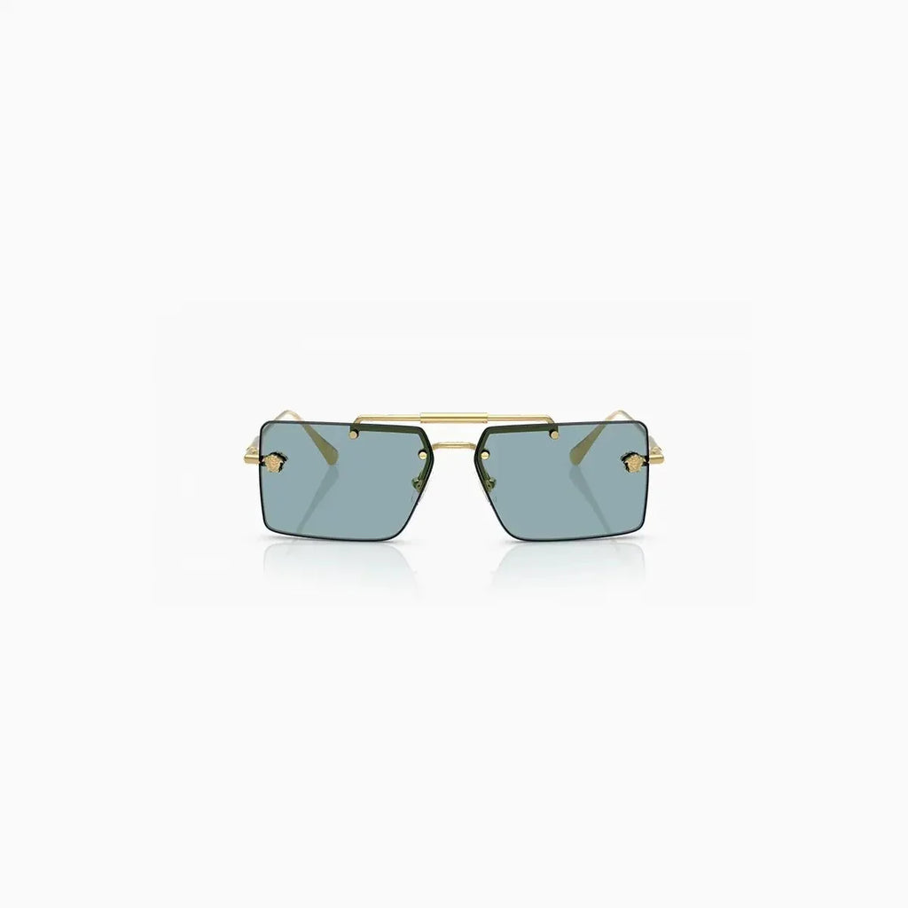 Lunettes de soleil Versace homme dorées et bleues