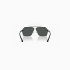 Lunettes de soleil Versace noires en métal pour homme