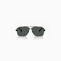 Lunettes de soleil Versace noires en métal pour homme