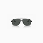 Lunettes de soleil Versace noires en métal pour homme