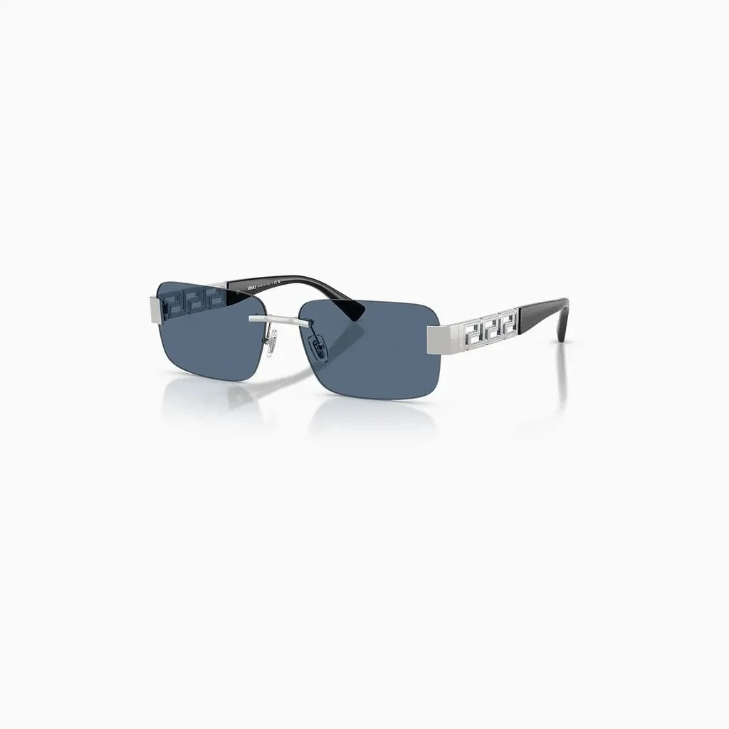 Men's Versace Silver Dark Blue Sunglass