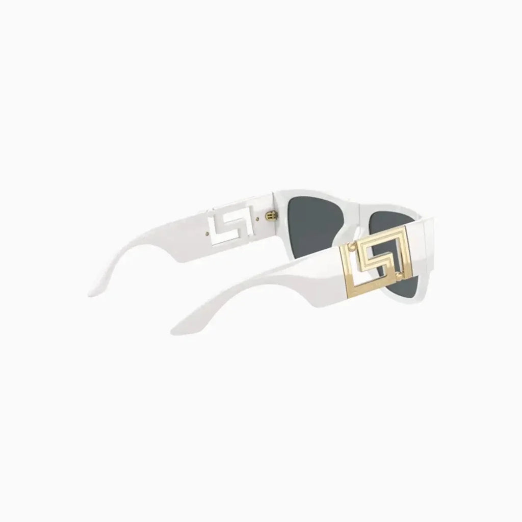 Lunettes de soleil Versace blanches et gris foncé pour homme