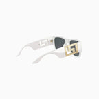 Lunettes de soleil Versace blanches et gris foncé pour homme