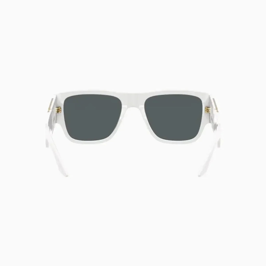 Lunettes de soleil Versace blanches et gris foncé pour homme