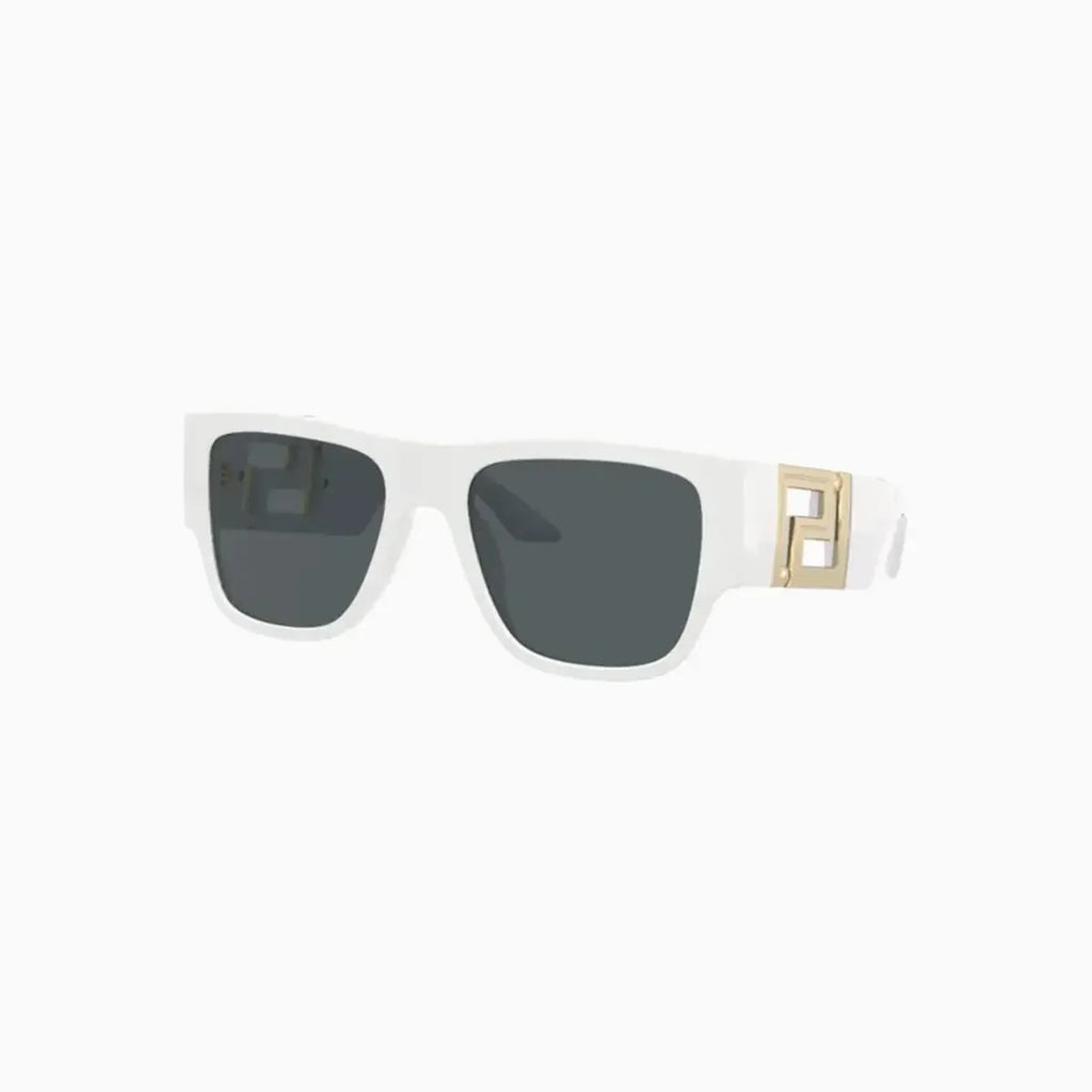 Lunettes de soleil Versace blanches et gris foncé pour homme