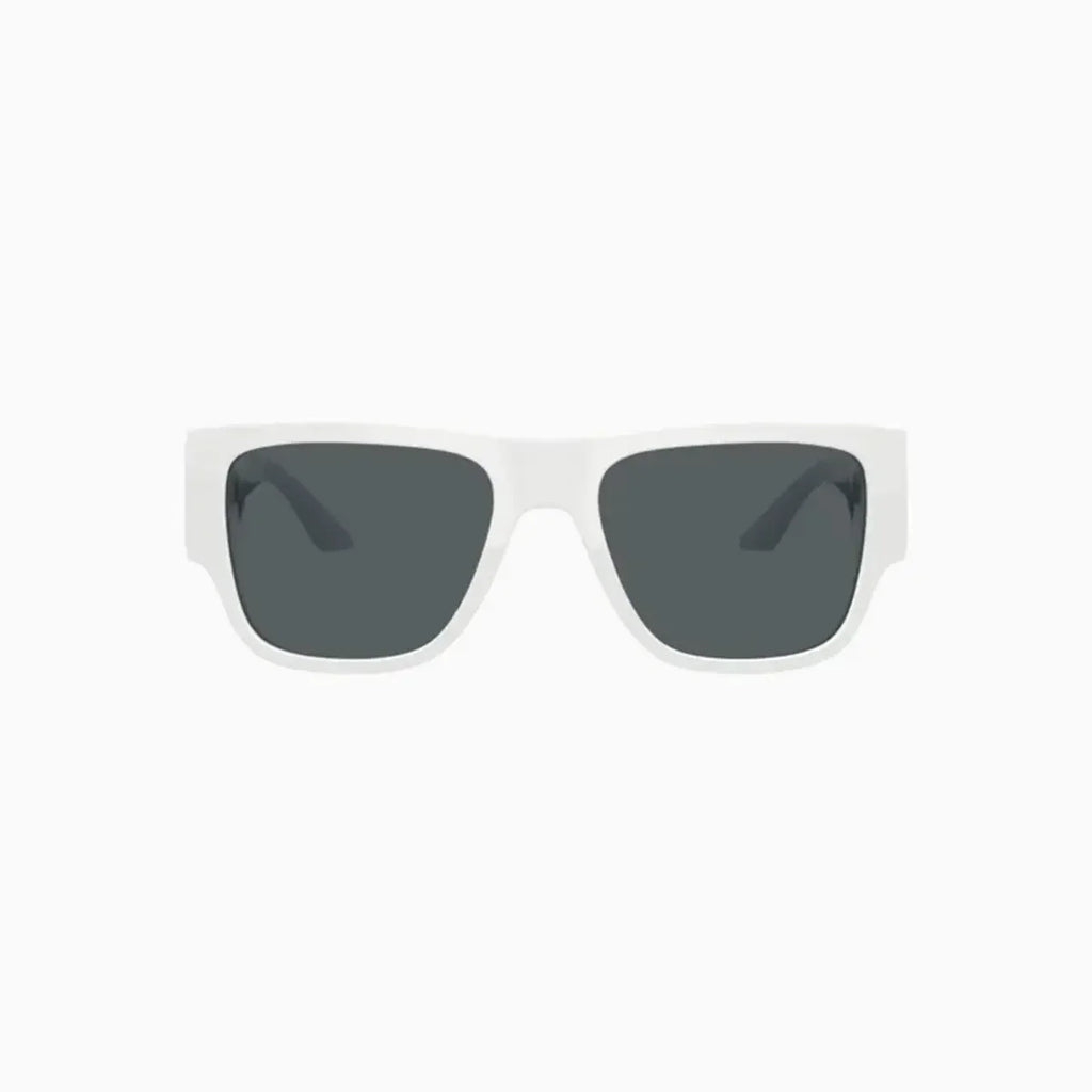 Lunettes de soleil Versace blanches et gris foncé pour homme