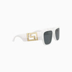 Lunettes de soleil Versace blanches et gris foncé pour homme