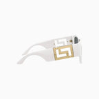 Lunettes de soleil Versace blanches et gris foncé pour homme