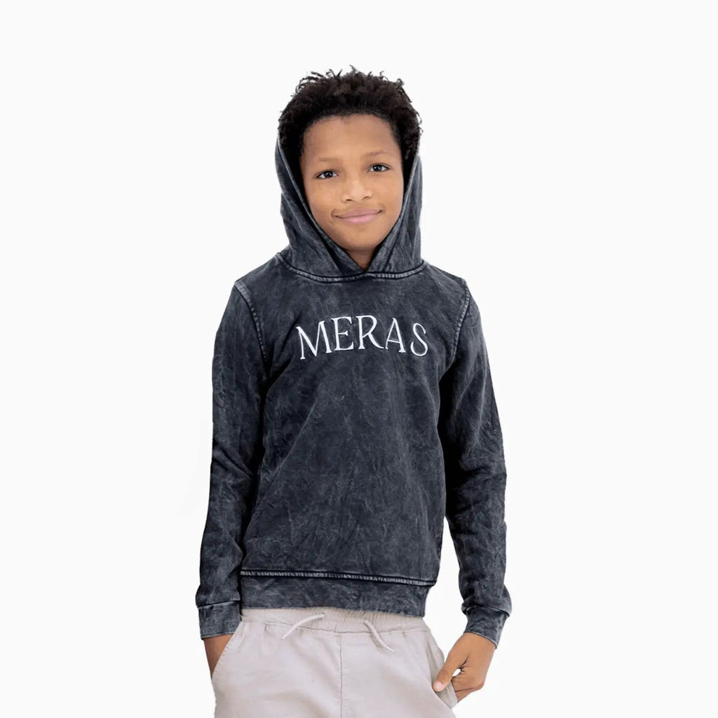 Sudadera con capucha Pull Over lavada con paloma para niños