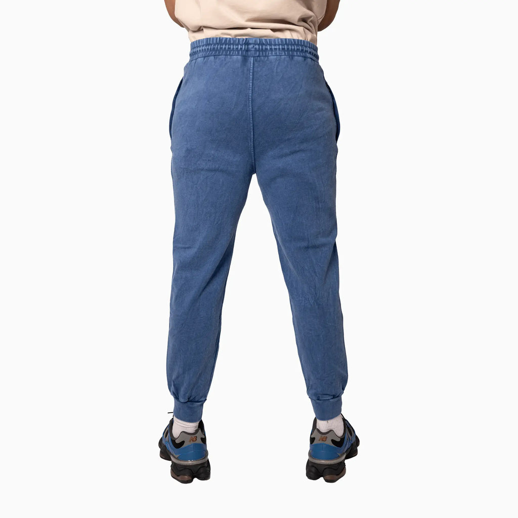 Pantalón de chándal azul lavado para hombre