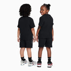 Conjunto de pantalones cortos de punto de 2 piezas de felpa técnica deportiva para niños