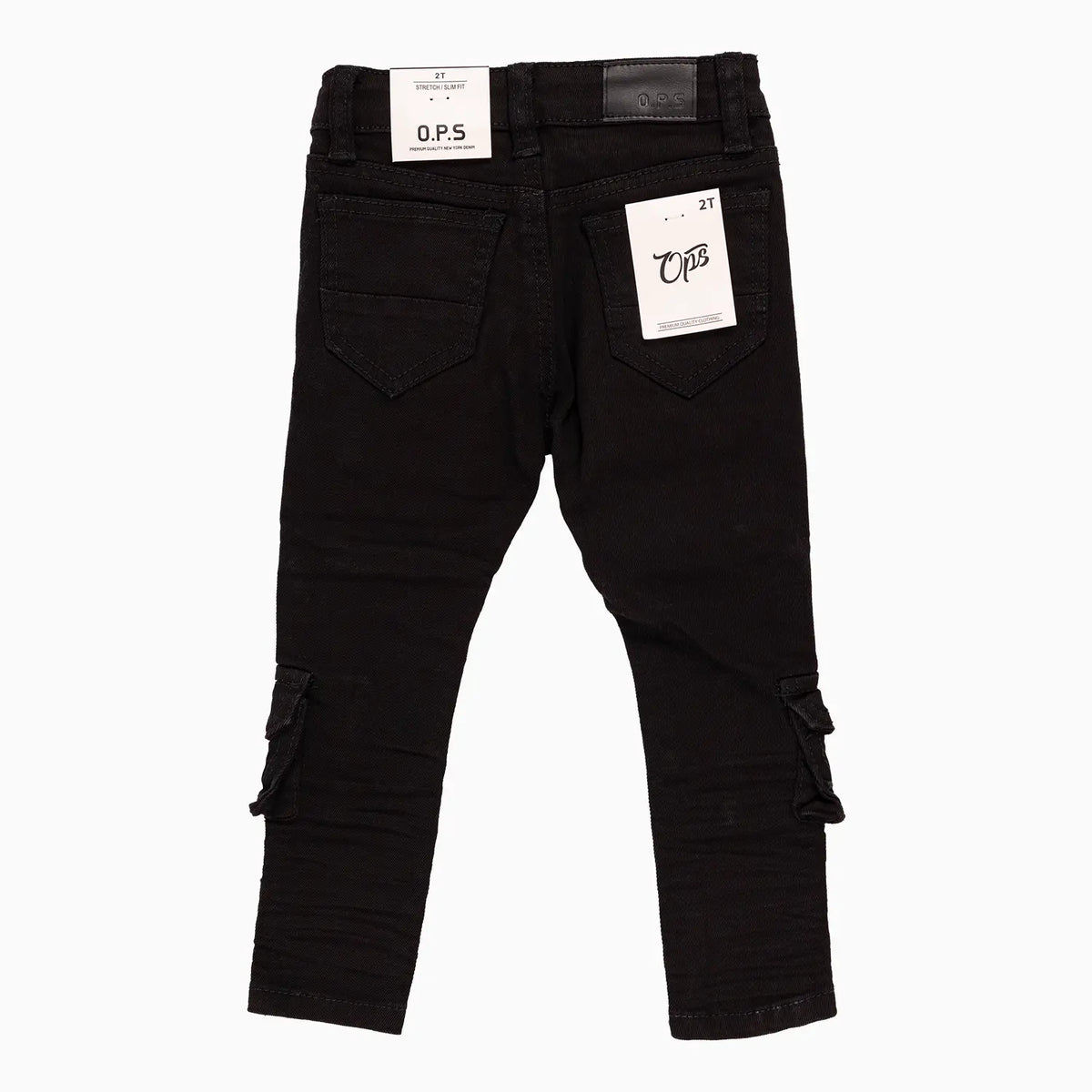 Kid's Slim Fit Cargo Denim Pant