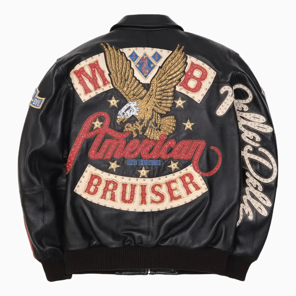 Blouson en cuir « Bruiser » pour homme