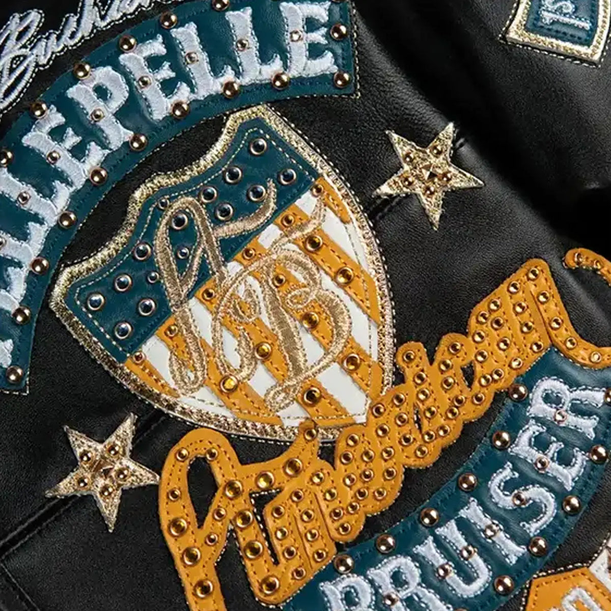 Chaqueta de cuero de felpa American Bruiser para hombre