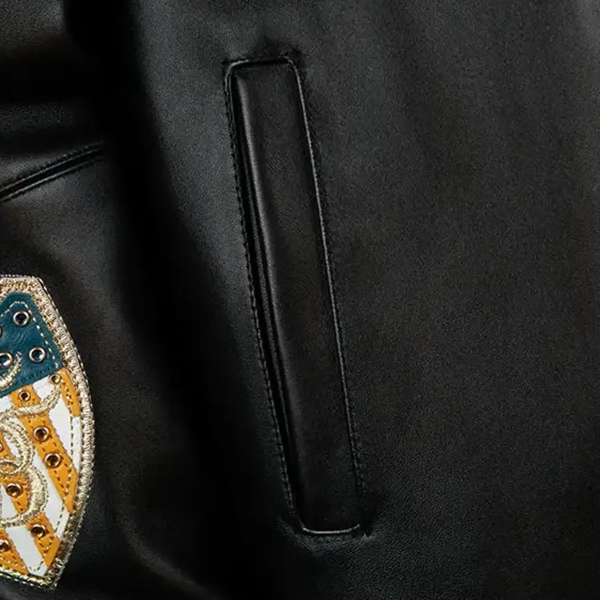 Chaqueta de cuero de felpa American Bruiser para hombre