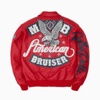 Chaqueta de cuero de felpa American Bruiser para hombre