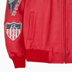 Chaqueta de cuero de felpa American Bruiser para hombre