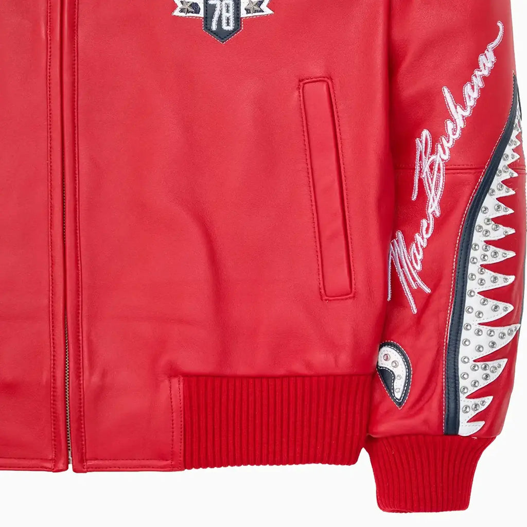 Chaqueta de cuero de felpa American Bruiser para hombre