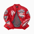 Chaqueta de cuero de felpa American Bruiser para hombre