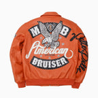 Chaqueta de cuero de felpa American Bruiser para hombre