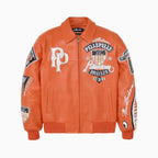 Chaqueta de cuero de felpa American Bruiser para hombre