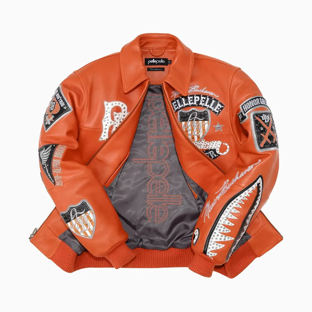 Chaqueta de cuero de felpa American Bruiser para hombre