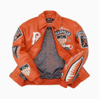 Chaqueta de cuero de felpa American Bruiser para hombre