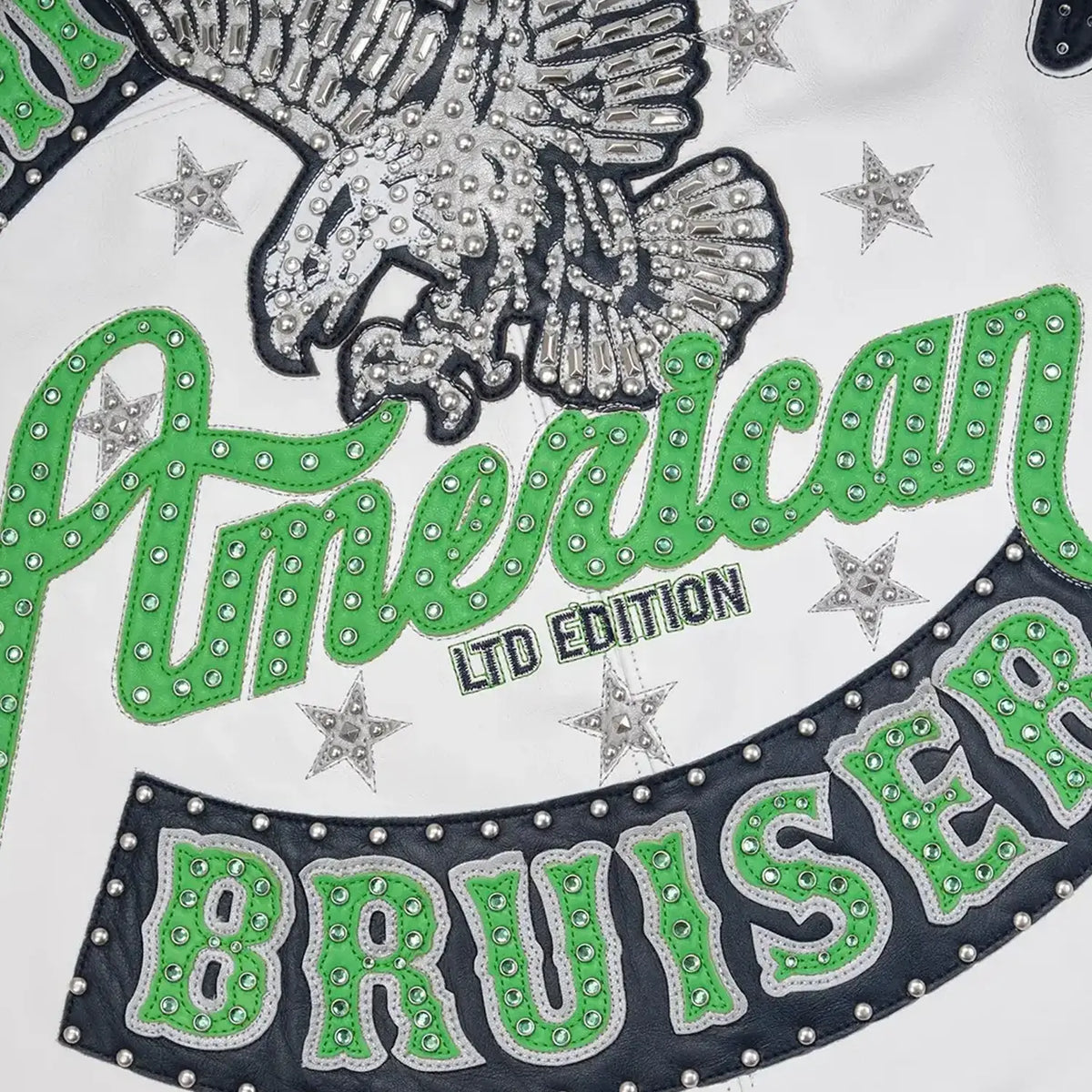 Chaqueta de cuero de felpa American Bruiser para hombre