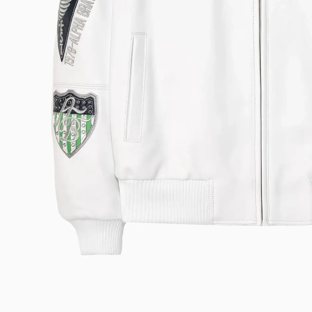 Chaqueta de cuero de felpa American Bruiser para hombre