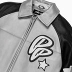 Chaqueta de cuero de felpa Classic Soda Club para hombre