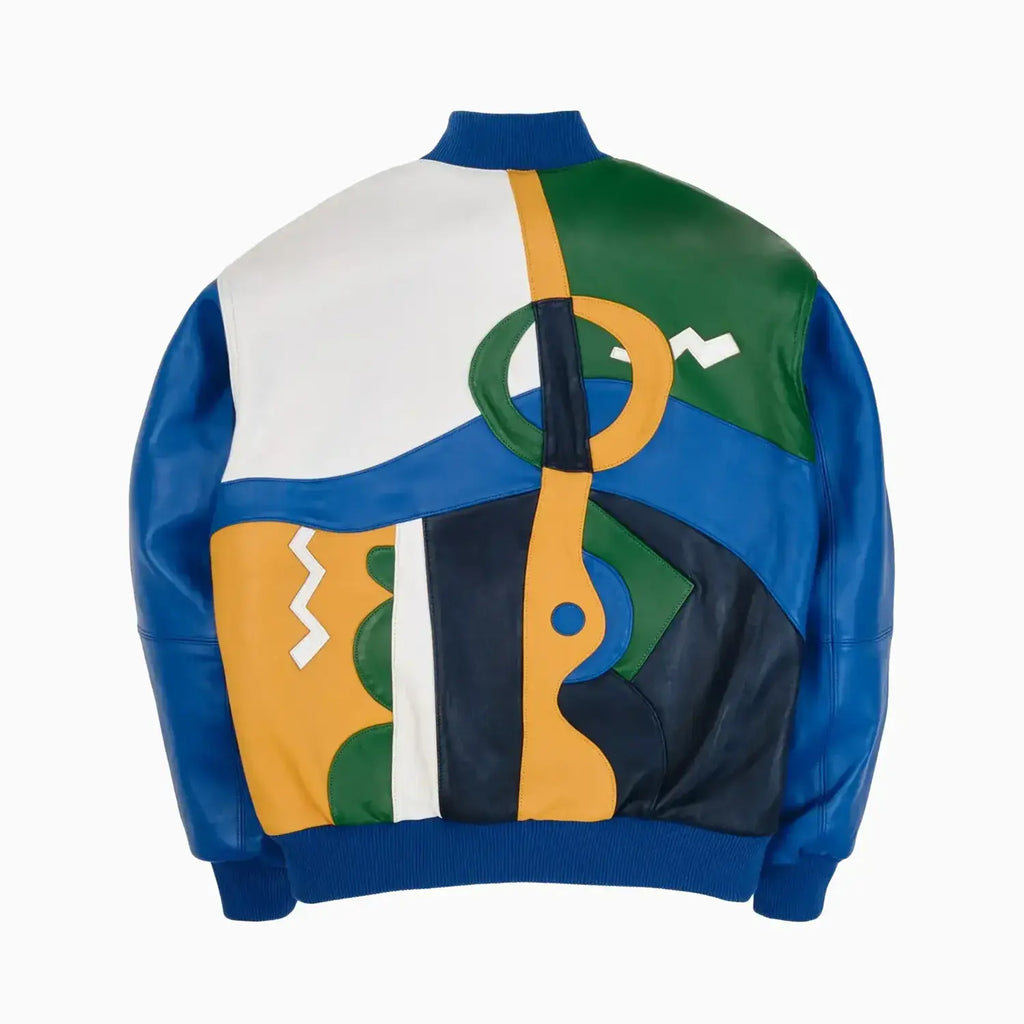 Chaqueta de cuero de felpa Picasso para hombre