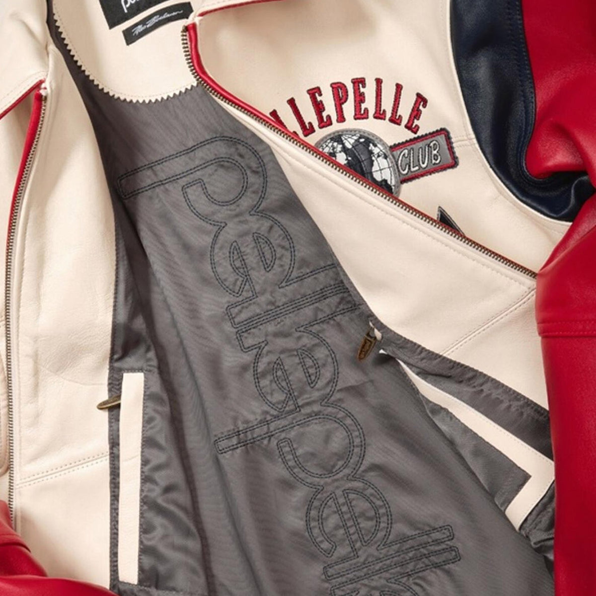Chaqueta de cuero de felpa Men's World Famous Soda Club