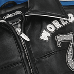 Chaqueta de cuero de peluche para hombre World Tour