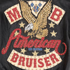 Chaqueta corta de cuero American Bruiser para mujer