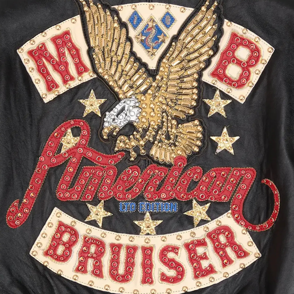 Chaqueta corta de cuero American Bruiser para mujer