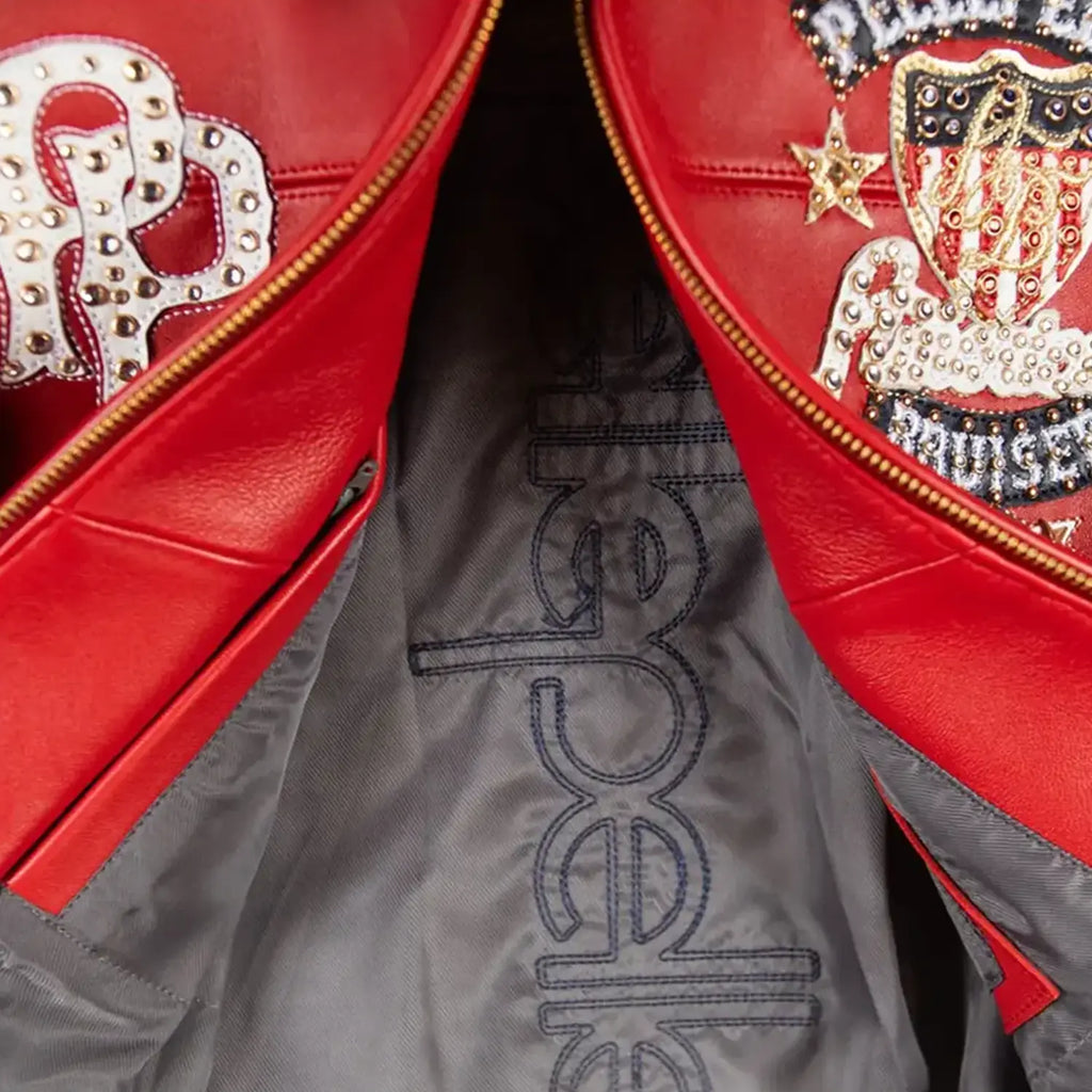 Chaqueta corta de cuero American Bruiser para mujer