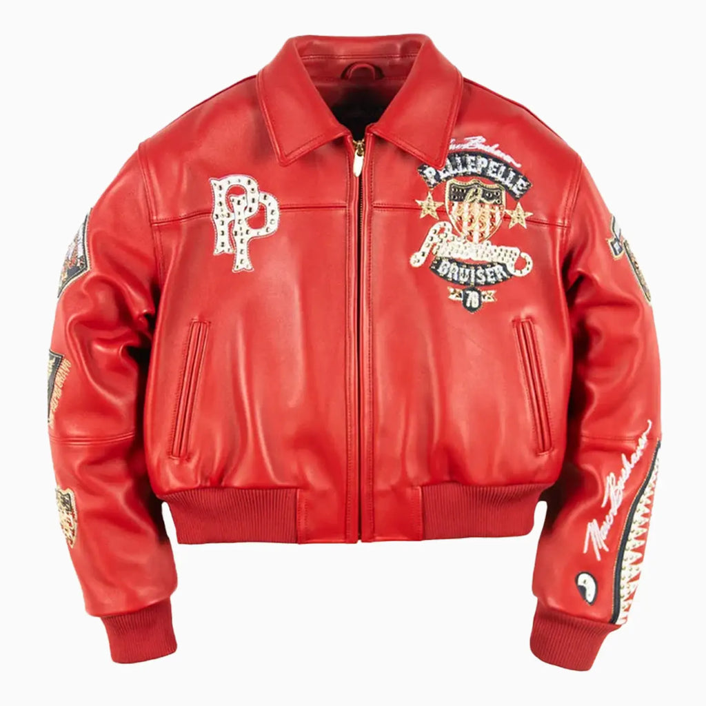 Chaqueta corta de cuero American Bruiser para mujer