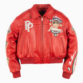 Chaqueta corta de cuero American Bruiser para mujer
