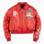 Chaqueta corta de cuero American Bruiser para mujer