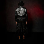 Chaqueta corta de cuero Pelle Queen para mujer