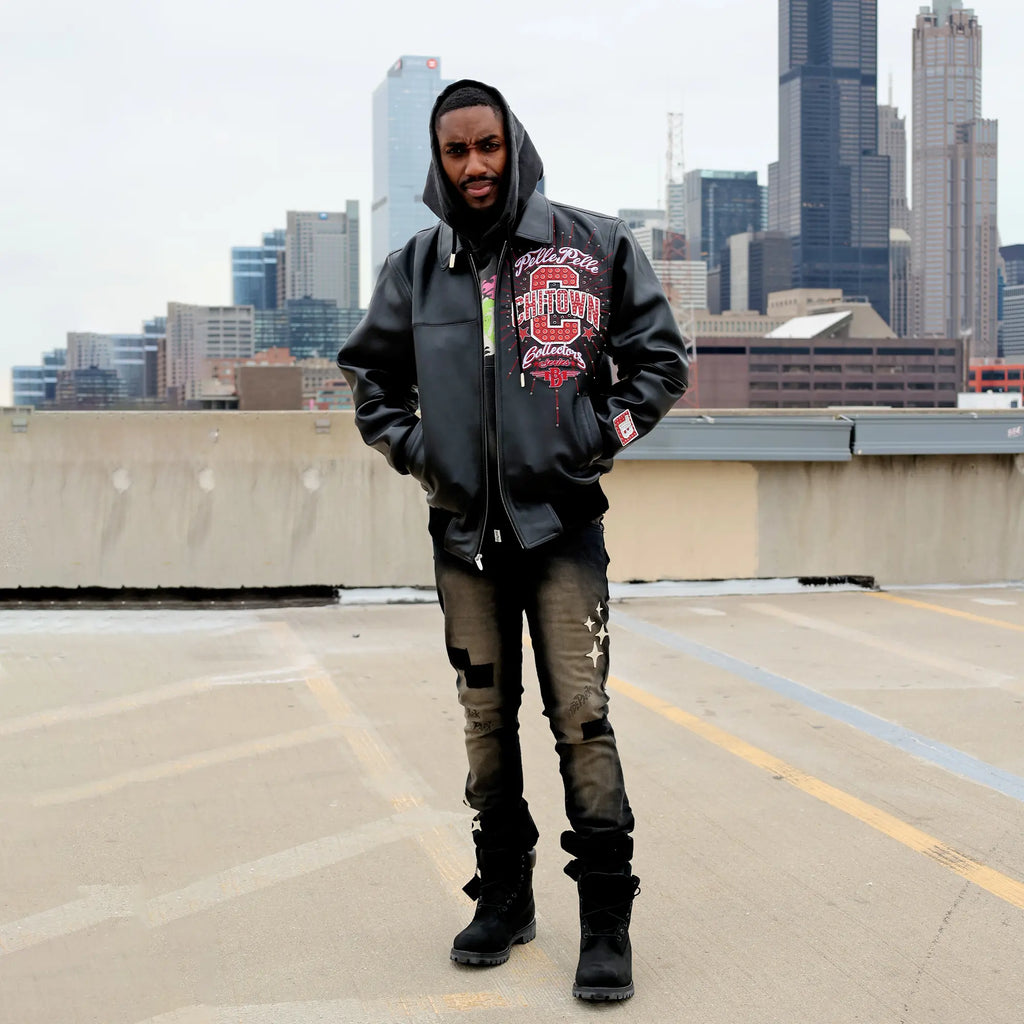 Blouson en cuir pour homme Pelle-Pelle X TB Chi-Town