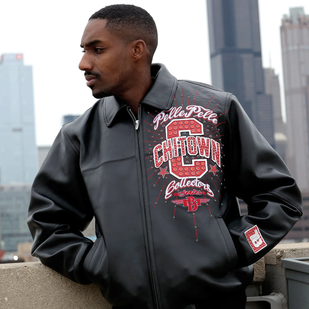 Blouson en cuir pour homme Pelle-Pelle X TB Chi-Town